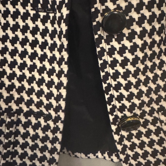Trina Turk Chic Black and White Houndstooth Jacket classic elegant feminine - Picture 10 of 11